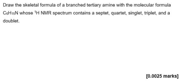 Image of a difficult and possibly fake NMR question