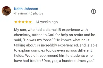 GR_1 Google Review for an IB student.